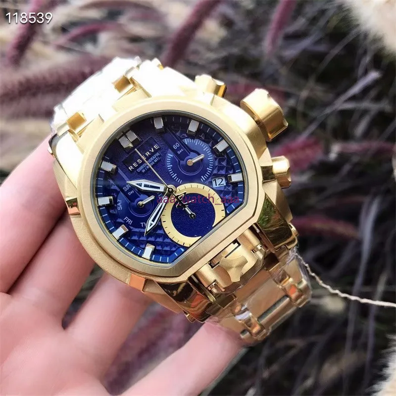 Invicto parafuso zeus masculino 52mm relógio de aço inoxidável relógio de pulso de alta qualidade reloj 240s