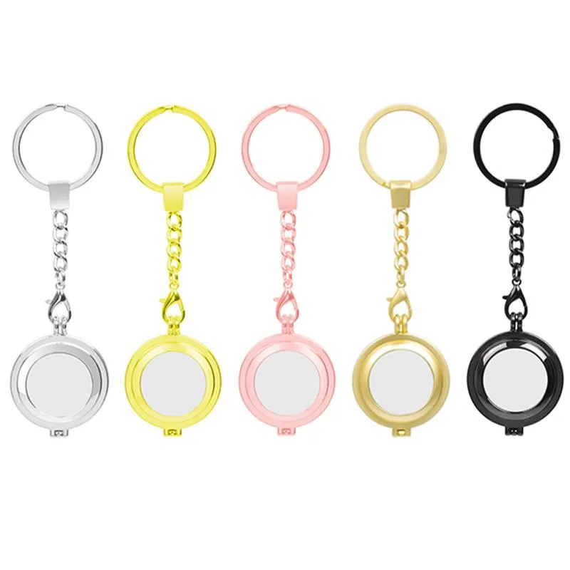 Keychains Whole Keychain Air Tag Case Metal Protective Shell For Locator Tracker Protector Cover Chain Airtag Holder An253J
