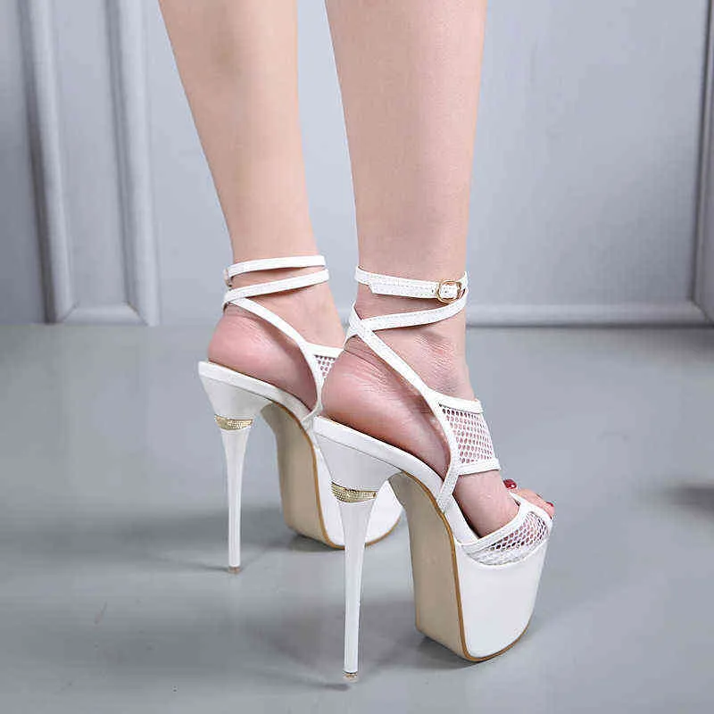 Scarpe da donna estate tacchi altissimi scarpe da donna piattaforma impermeabile sandali con tacco sottile in rete sexy
