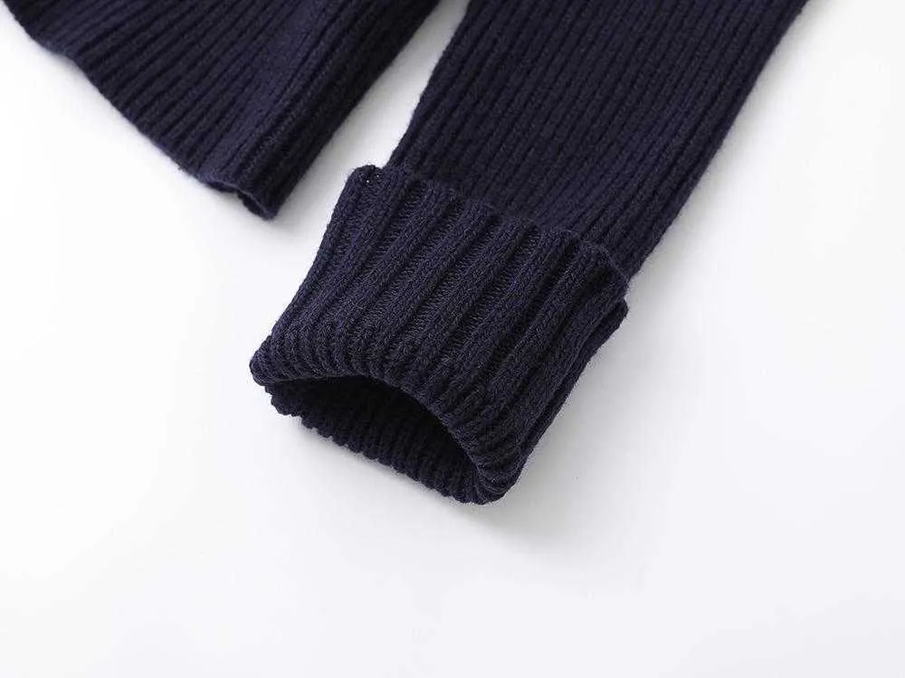 Nomikuma Cardigan Trui Dames Herfst Winter Knitwear Korean Demin Patchwork Gebreide Jas Turn-Down Collar Jacket 6D340 210914