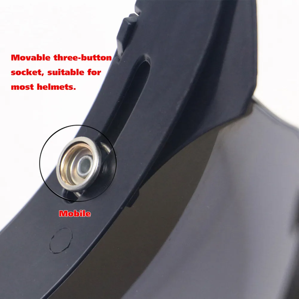 Uniwersalny Windproof 3-Snap Front Frip Up Visor Wind Shield Obiektyw do kasków motocyklowych Okulary