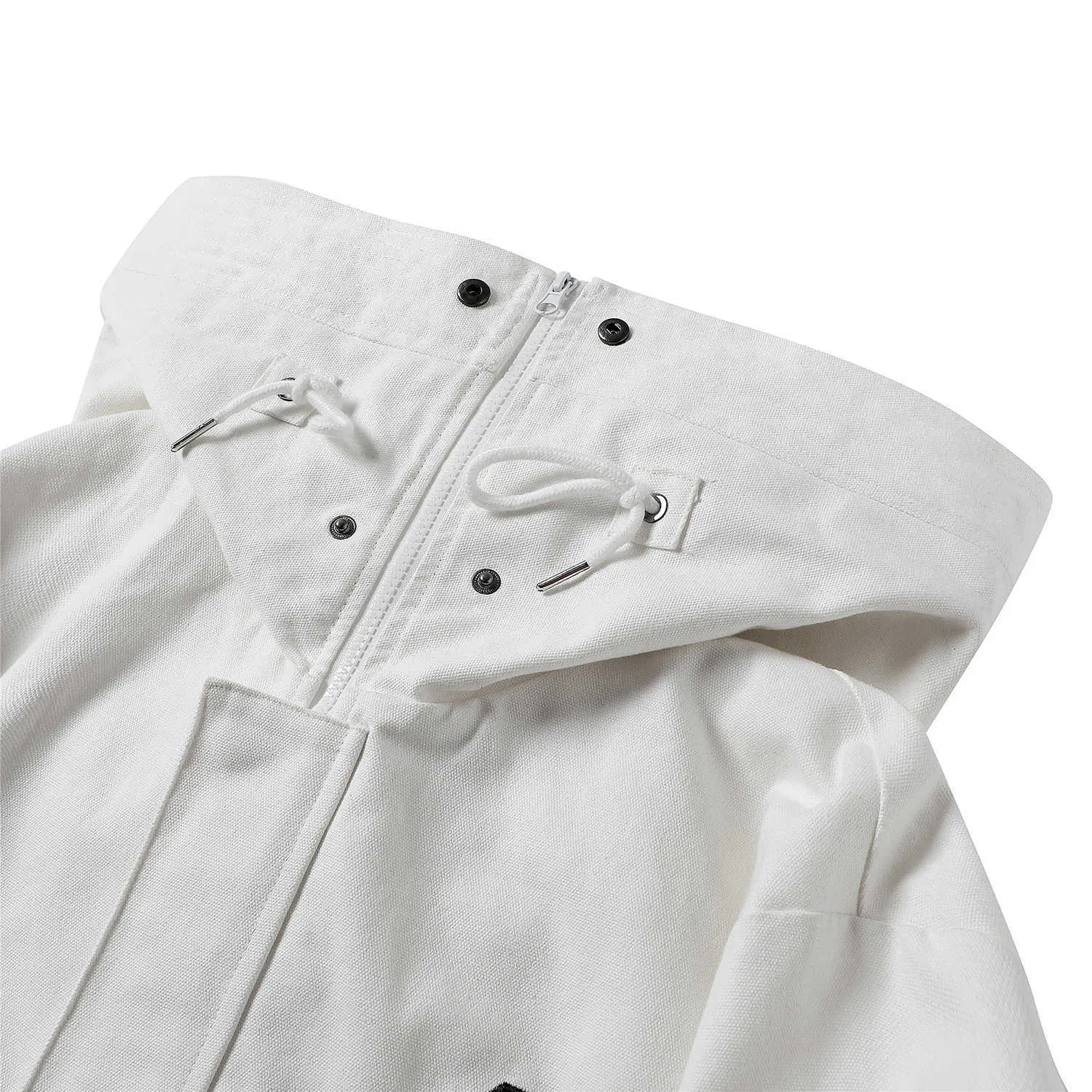 Techwear jacka för män svart vår japanska streetwear hooded coat 211008