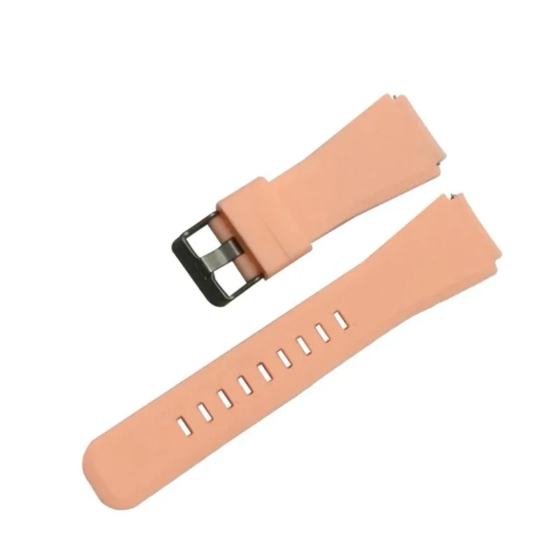 Horlogebanden siliconen armband riemband voor Gear S3 Frontier Klassiek zwart Pure kleuren Vervanging 22mm225R