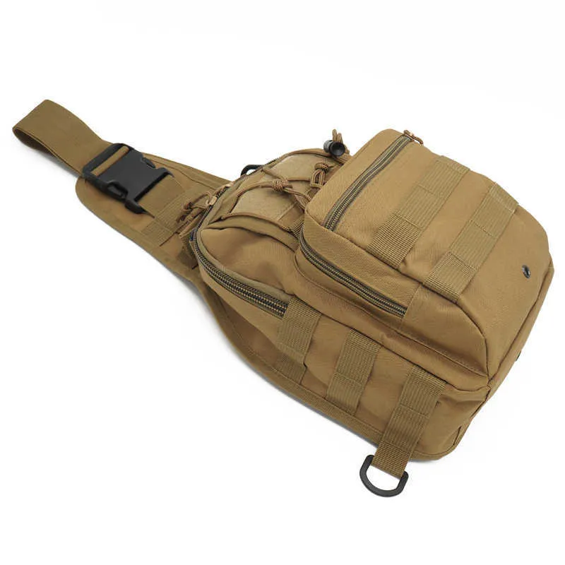 Tactical Plecak Wojskowy Wojskowy EDC Sling Torba Narzędzie Trekking Sport Outdoor Camping Piesze wycieczki Polowanie 600D Molle Pack Y0721