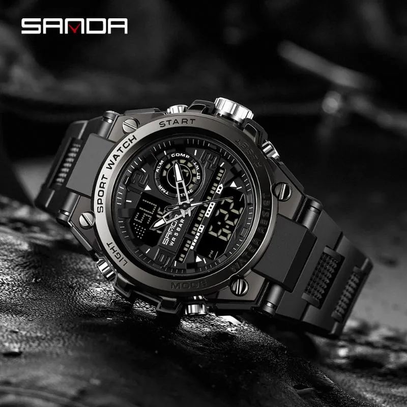 Relojes de marca superior para hombre, reloj de pulsera deportivo militar resistente al agua hasta 5ATM, reloj de cuarzo para hombre, reloj Masculino 6024 Wristwatc3022