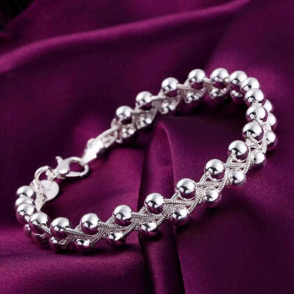 Bezpośrednia cena fabryczna Nowy Lista Silver Color Cute Nice Charm Woven Koraliki Bransoletka Biżuteria Najlepszy Prezent LH002 Q0719