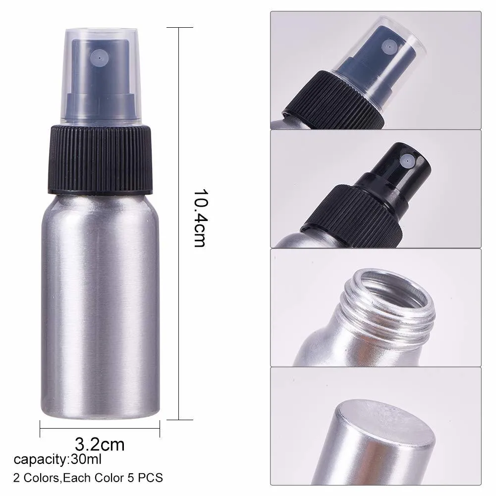 Flacone spray corpo in alluminio da 30ml a prova di rottura Cosmetico Bottiglia di profumo vuota Contenitore atomizzatore Sub-bottiglie