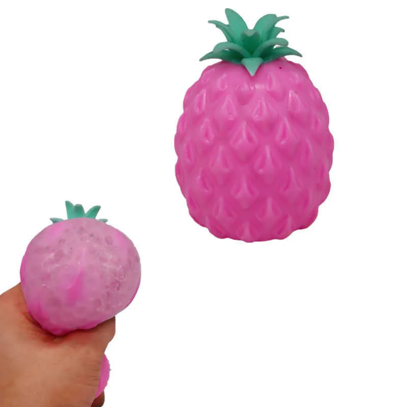 Ananas ventilation boll dekompression leksaker fidget rolig trp squish squeeze stressball ballong ångest stress lättnad autism squeezy leksak g58mxxy