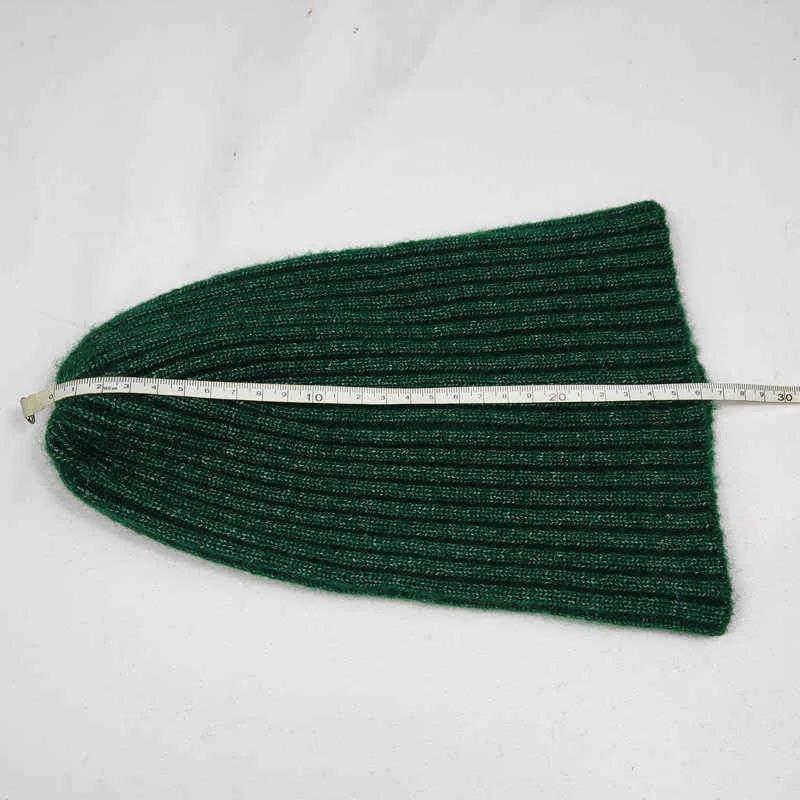 Mixed Color Winter Cap Knit Hat for Men Women Striped Shape Beanies Dark Green Black Blue Yellow Y21111