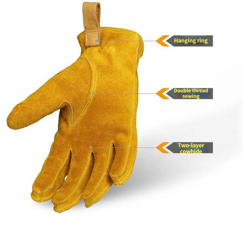 Motocross Gants d'extérieur Cyclisme Camping Alpinisme Travail Antidérapant Résistant à l'usure Coupe-Vent Rétro Gants En Cuir Vélo Ensembles H1022