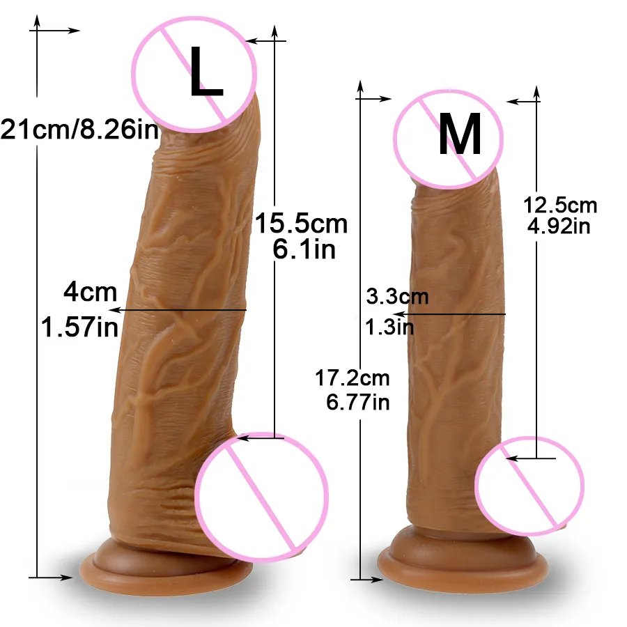 Cilt Hissed Hissetici Yapay penis Yumuşak Malzeme Varma fincanı ile büyük büyük penis Kadın Strapon Kadın Mastürbasyon Y04083999137