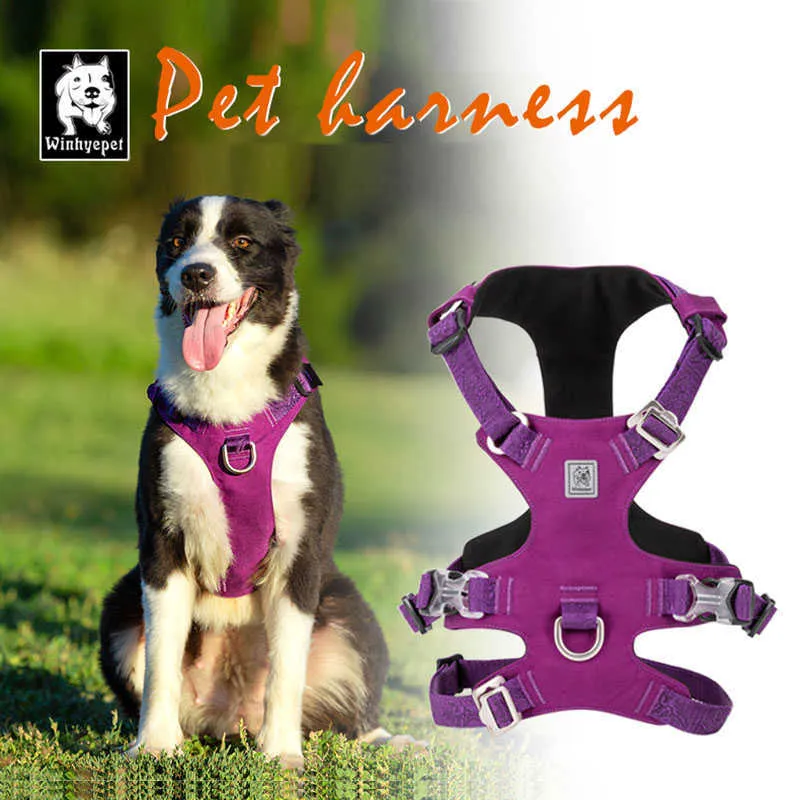 Imbracatura impermeabile cani Truelove Big No Pull Escape Proof Designer Pet Dog Harness Vest Large Small Hunting Training Arnes Perro 210729