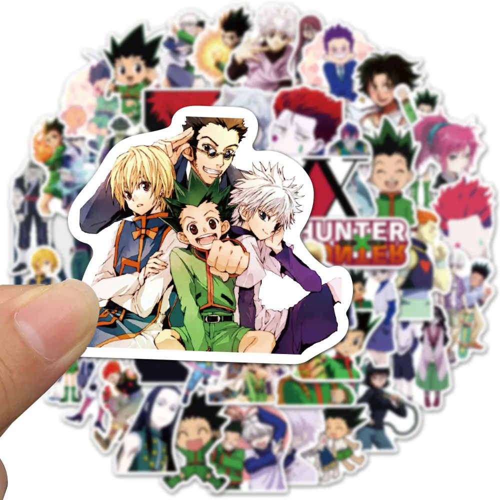 Car sticker 10 50 HUNTER X HUNTER Anime Stickers for Kids Teens Suitcase Skateboard Motorcycle Car Bike Cool Waterproof Vin317r