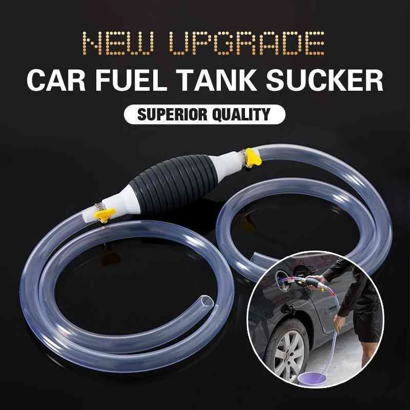 Durable Car Tank Sucker Siphon Hose Manual Hand Suction Pipe Pump for Water Petrol Fuel Gasoline Oil Tuning
