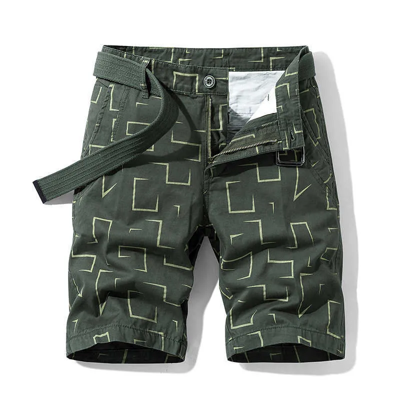 LBL Summer Men # 039; s Camo Cargo Shorts Cotton Military Camouflage Pantaloni maschili Uomo Abbigliamento di marca pantalon corto short homme 210806