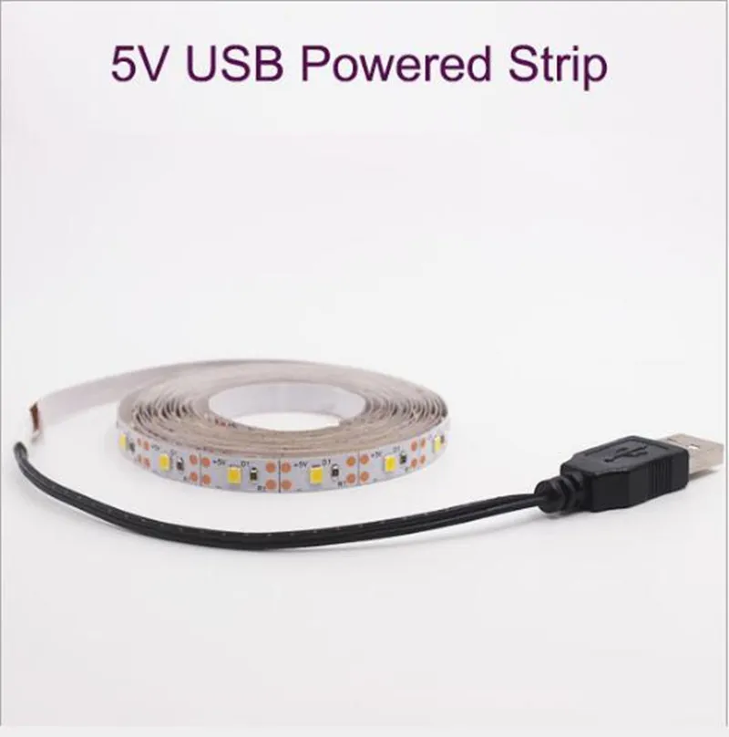 5V USB LED Light 1M 2M 3M 4M 5M ciepły biały RGB 2835