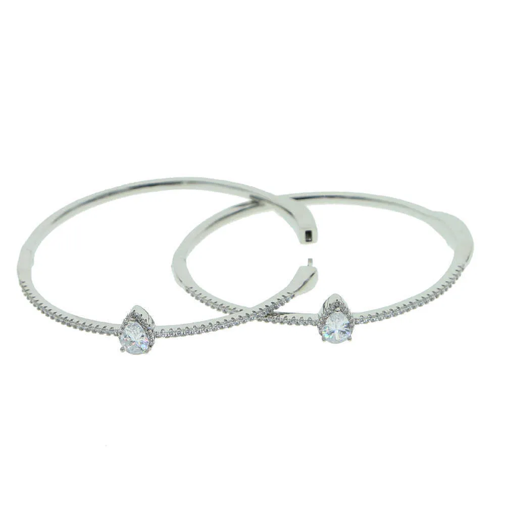 Cor de prata 5a faísca bling cúbico zircônia cz moda jóias geométricas rasgo retângulo cz pulseira pulseira q0719