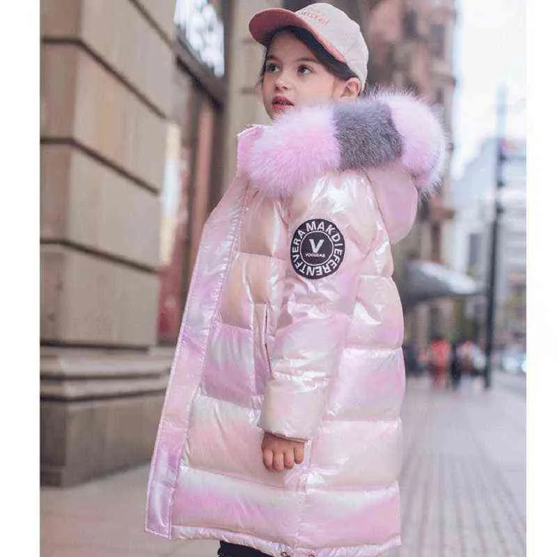 Menino bebê menino com capuz jaqueta algodão acolchoado de inverno de inverno toddle adolescentes solto para baixo casaco de pele roupas outwear 5-16Y 211222