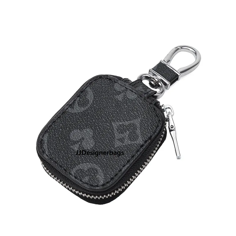 2021 Vintage bilnyckelfodral Male Pu Leather Keys Holder Wallet Women Smart Housekeeper Zipper Keychain Pouch Bag Wallets2835
