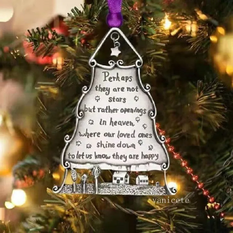 Partybevorzugung Weihnachtsanhänger Gedenkornament Dekorationen für Zuhause 2022 Neujahrsdekoration Wenn jemand, den Sie lieben, zur Erinnerung wird T2I51359