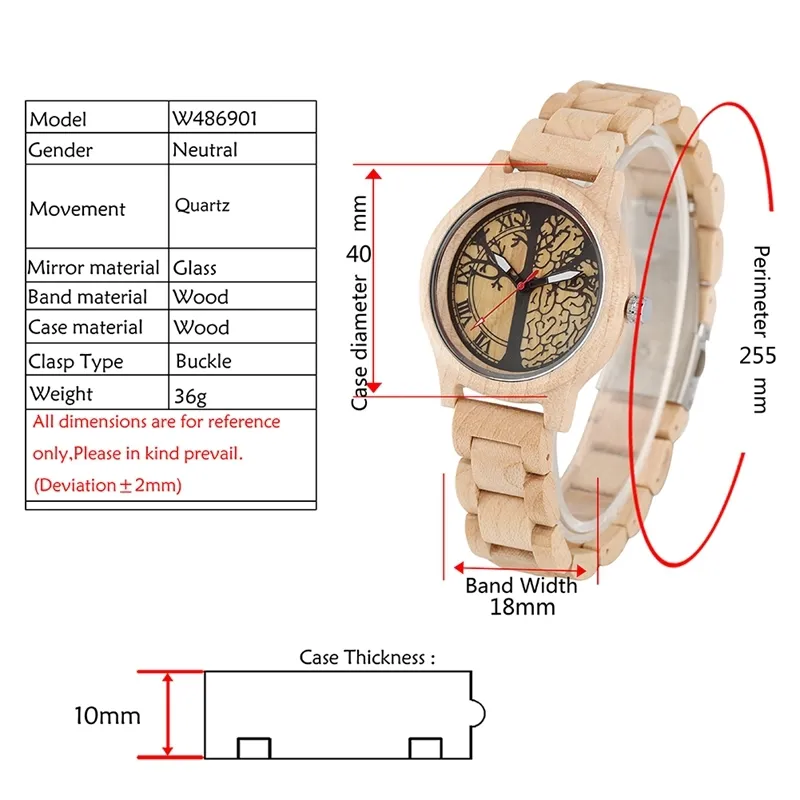 Natural All Bamboo Zegar Drewniany Kobiety Zegarki Top Marka Luksusowe Kwarc Damski Dress Watch Drewniana Karlba Dla Prezentów Horloges Vrouwen