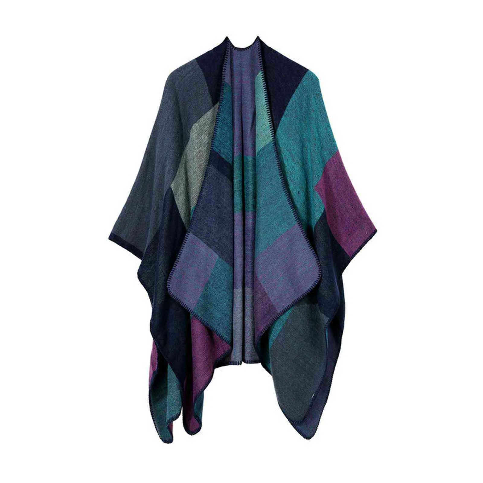 Mode Frauen Winter Herbstgestrickte Kaschmir Poncho Capes Schal Wrap Strickjacken Pullover Mantel Eleganter Schal Mantel Warme Mantel # G3 Y1122