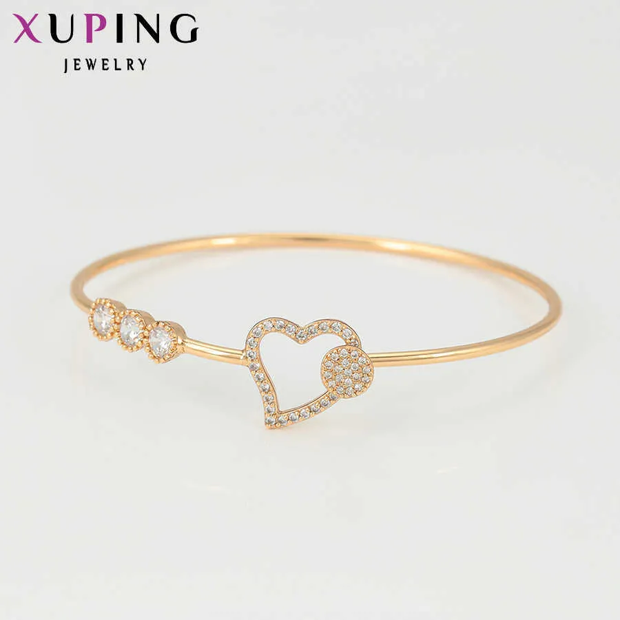 Xuping Fashion Bangle New Arrival High Quality Jewelry Women Luxury Gold Color Plated Wholesale Gift S5 / 51392 Q0719
