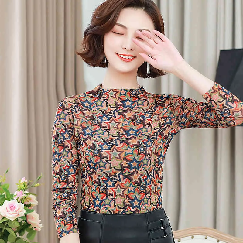 Blusas موهير دي مودا الكورية أزياء الملابس النسائية قمم و البلوزات 4xl زائد حجم طويل الأكمام السيدات قميص 5972 50 210427