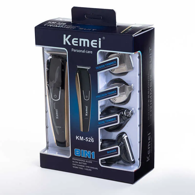 100-240V Kemei 5 in 1電気シェーバーヘアトリマチタンクリッパーひげかきりゾル男性のスタイリングツール剃毛機P0817