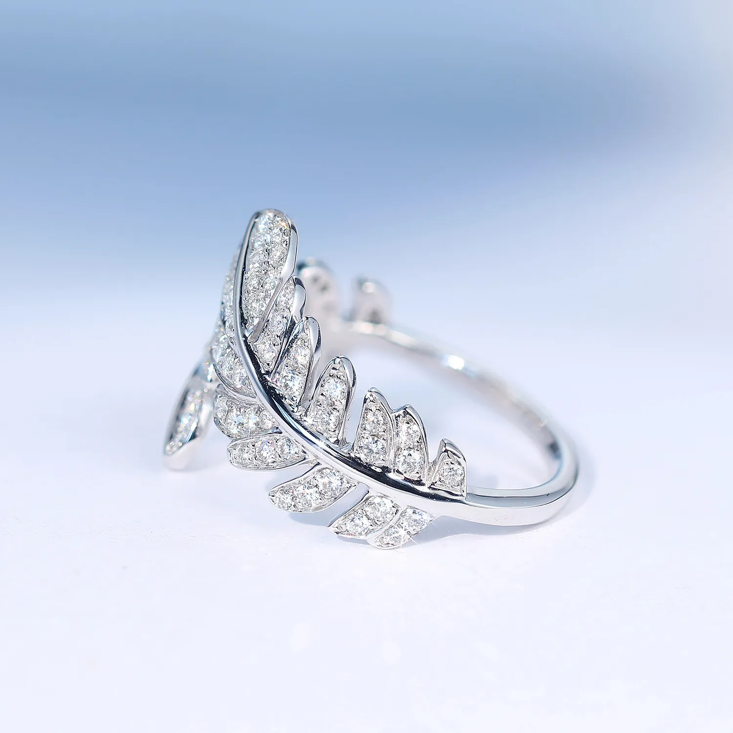 Sterling Silber 925 Ring Feiner Diamantschmuck Feder Silber 925 Schmuck Bizuteria Anillos De Hochzeit Diamantring