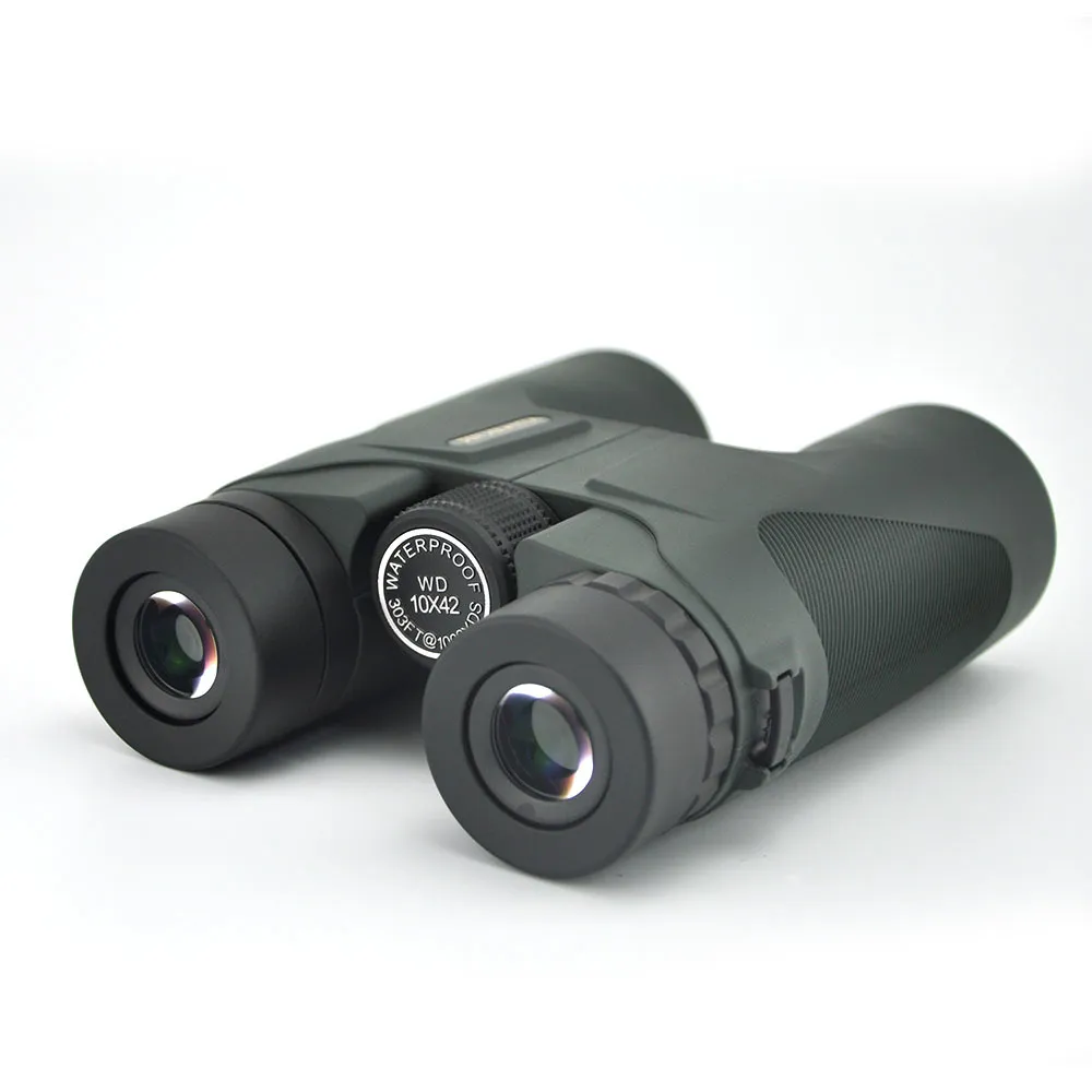 Visionking High Quality 10x42 Hunting Waterproof Telescope Green and Black Prismaticos De Caza Binoculars