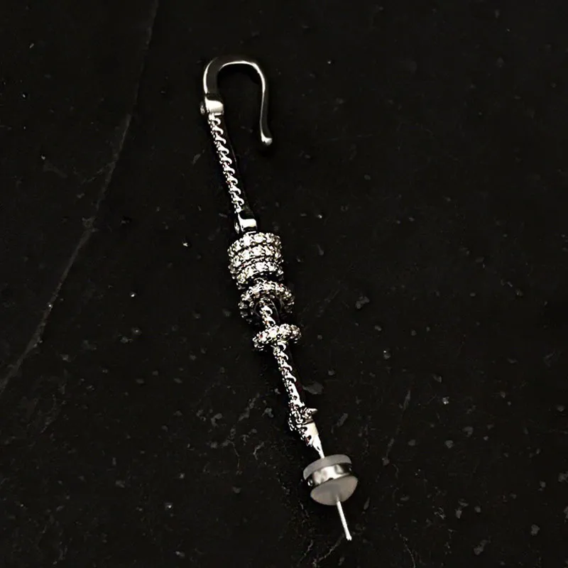 UMGODLY Mode Einzigen Silber Farbe Ohrring Runde Perlen Micro Zirkonia für Frauen Luxus Marke Hohe Qualität Schmuck