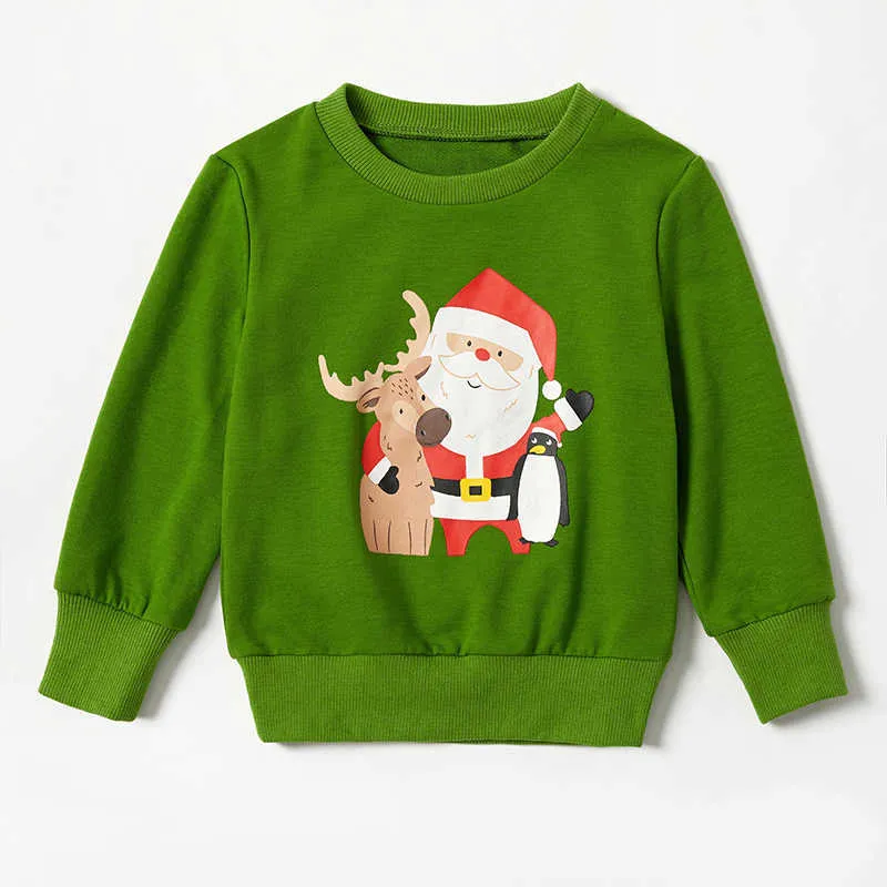 Bärenführer Weihnachten Cartoon Familie passende Outfits Mode Mädchen Jungen Casual T-Shirts Papa Mama Baby süße Kleidung 210708