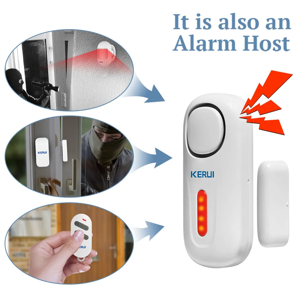 KERUI 120DB Wireless Door/Window Entry Security Sensore antifurto Allarme PIR Magnetico Smart Home Garage Sistema con telecomando