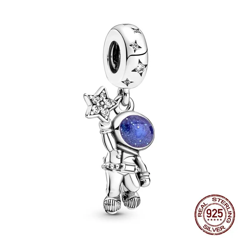 Star Collection – breloques en argent 925, boucles d'oreilles, anneaux, Clip, collier, chaîne de sécurité, adapté au Bracelet Pandora Original, DIY