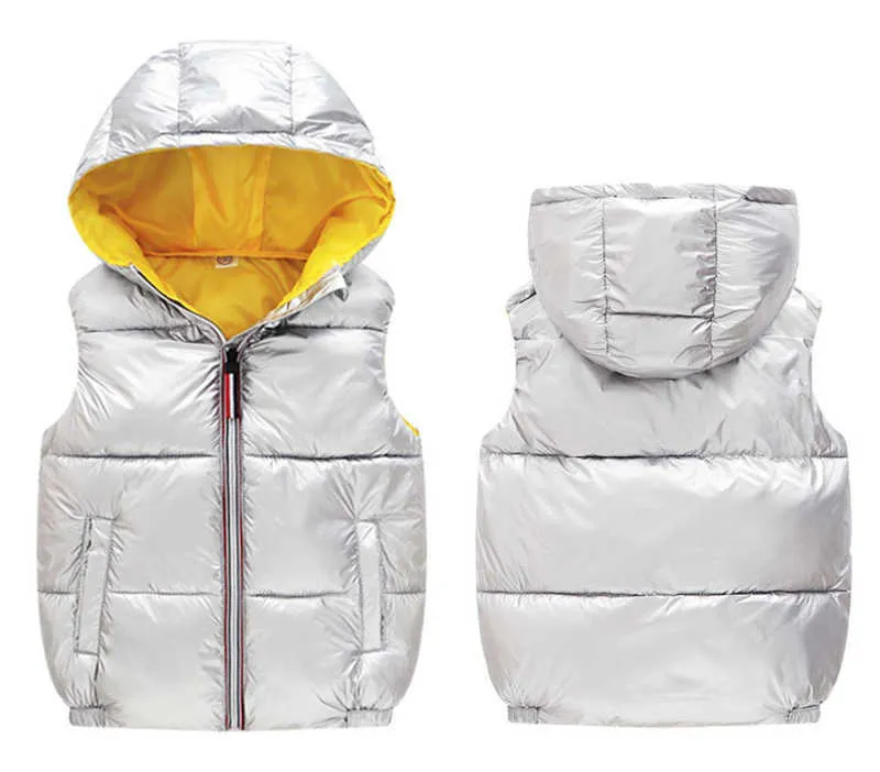 Kind Weste Kinder Mode Oberbekleidung Winter Mäntel Kinder Kleidung Warme Mit Kapuze Jacke Baumwolle Baby Jungen Mädchen Weste Für 3-7 jahr H0910