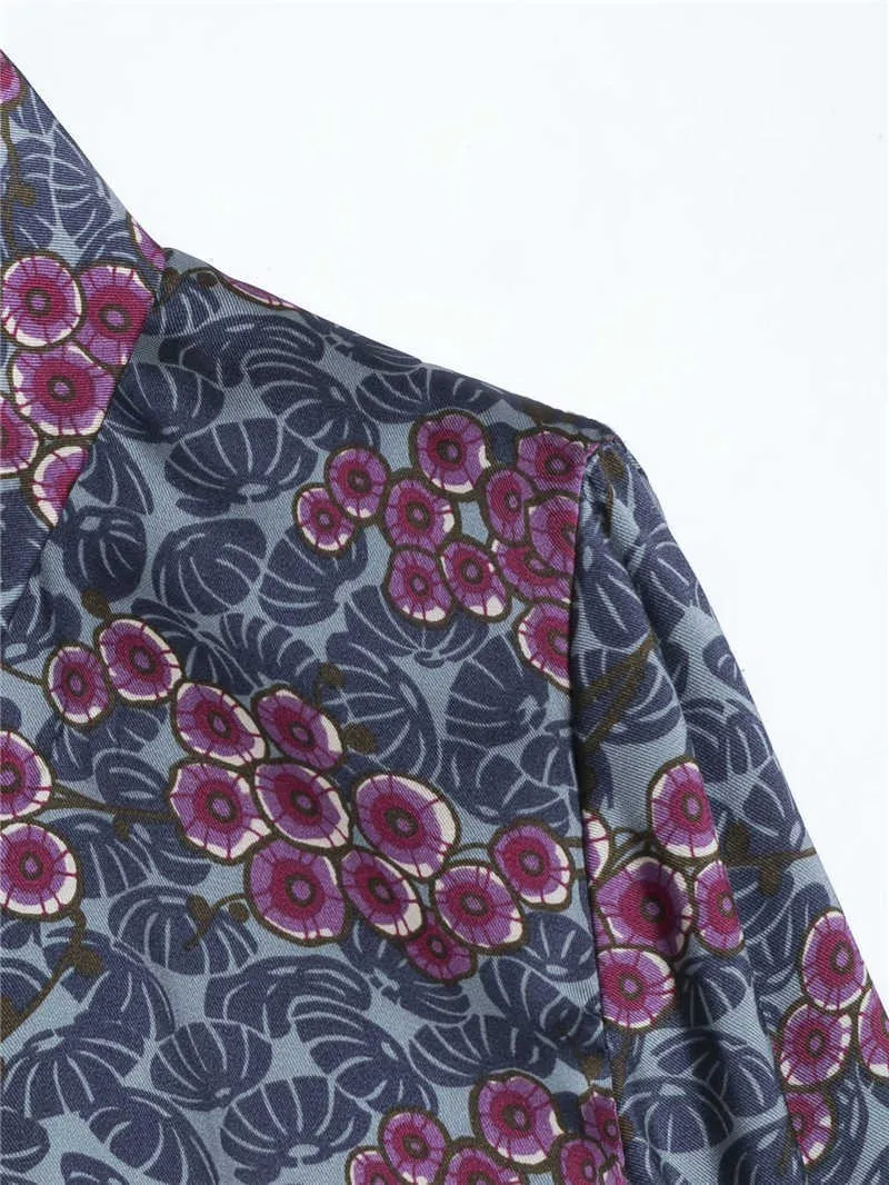 Mulheres Vintage Frutas Impressão Camisas Moda Senhoras Desligam-se Collar Tops Streetwear Feminino Chic Ruffles Blusas 210527