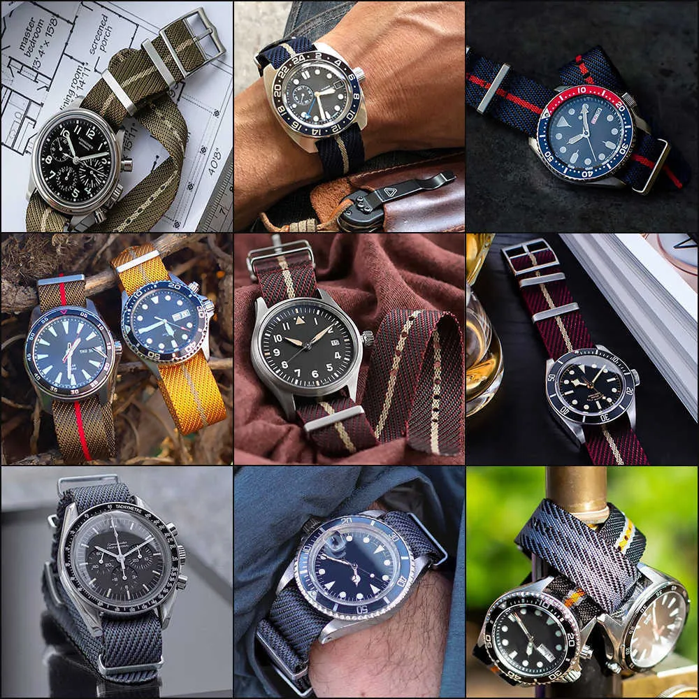 Cinturino NATO Premium 20mm Da 22 Mm Di Sostituzione In Nylon