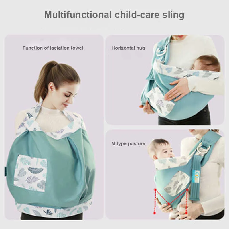 Baby Wrap geboren Sling Stillen Abdeckung Baby Wrap Shading Taschen Säugling Stillen Abdeckung Mesh Stoff 211025