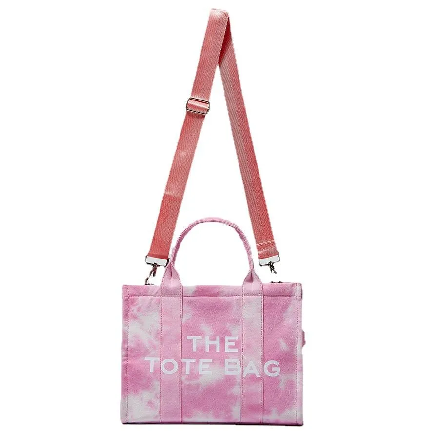 Luxury Dyed Watercolor Messenger Bags Handbag Canvas Tote Bag Shoulder Bag Tie-dyed ShoppingBag