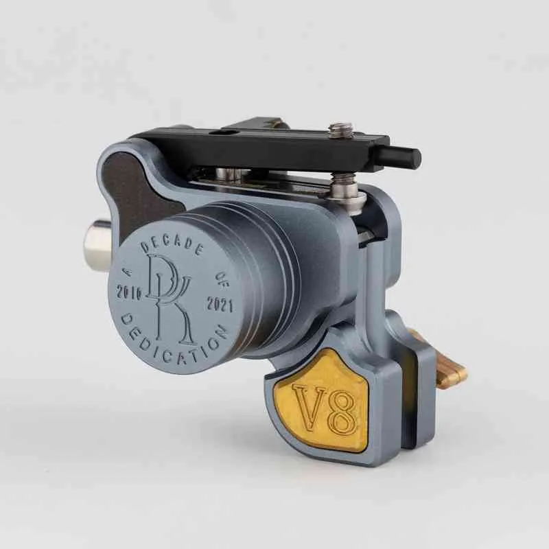 DK V8 Rotary Tattoo Machine Commemorativo Giappone Correle Motore Corrente Shader Grigio colore nero 2201194397726