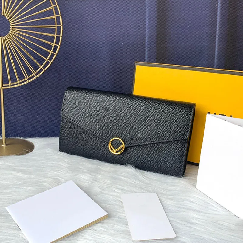 2022 Moda Mulher f Bag Wallet Designer Casual Handbag Classic Card Holder Clutch