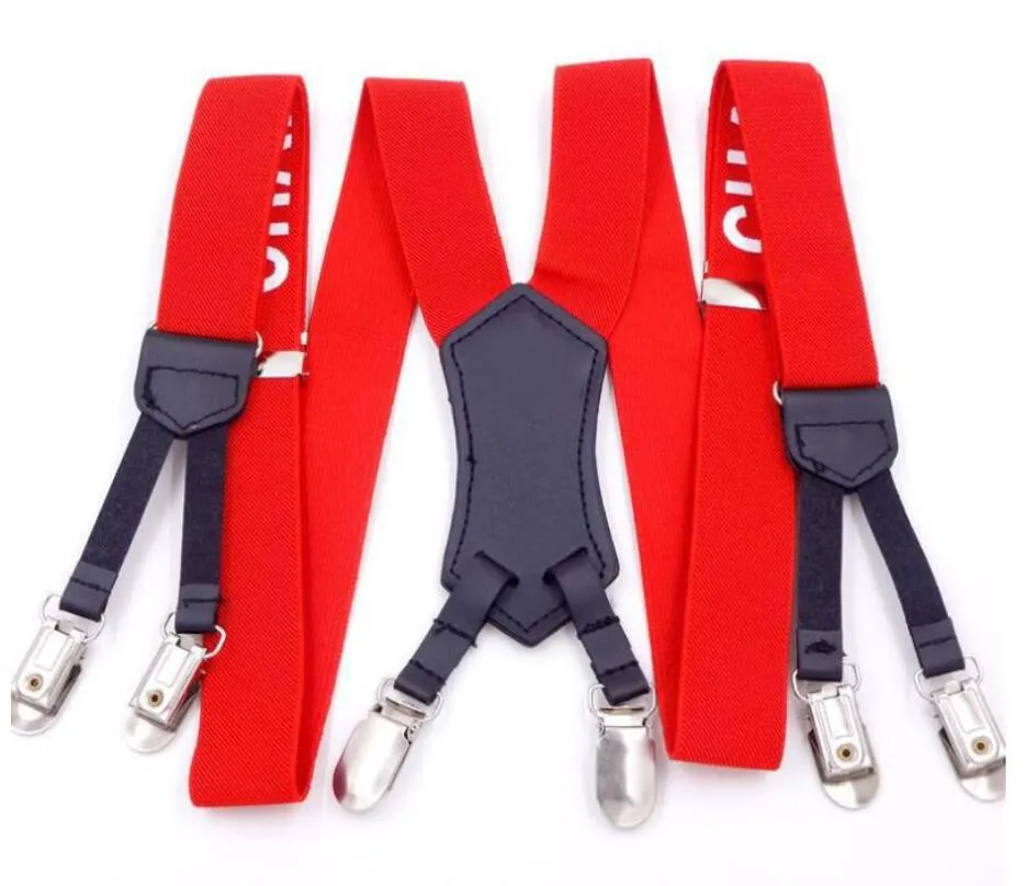 Factory Direct Men's and women Suspenders 3 0 115cm Six Clip Character Webbing Six Clip Wide Strap F29286P