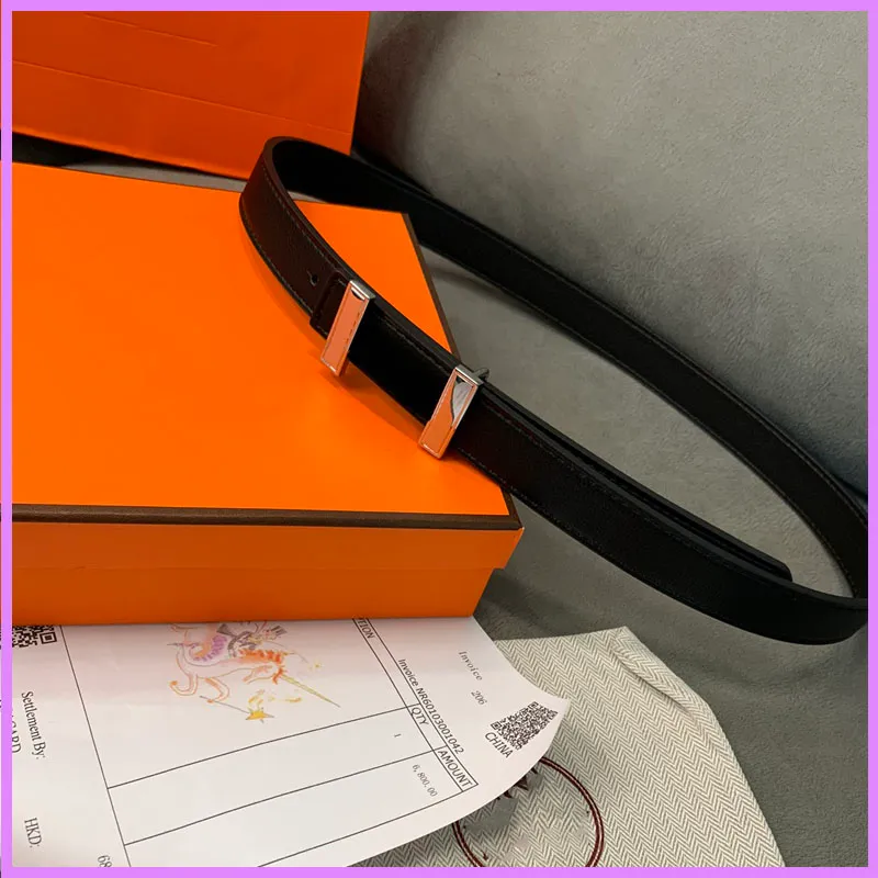 Cinturones Cinturón de diseñador para hombre Cuero Moda Accesorios para mujer Carta de lujo Ancho de la cintura 2.3 cm Casual Business Hebilla de plata Nuevo D2112303F