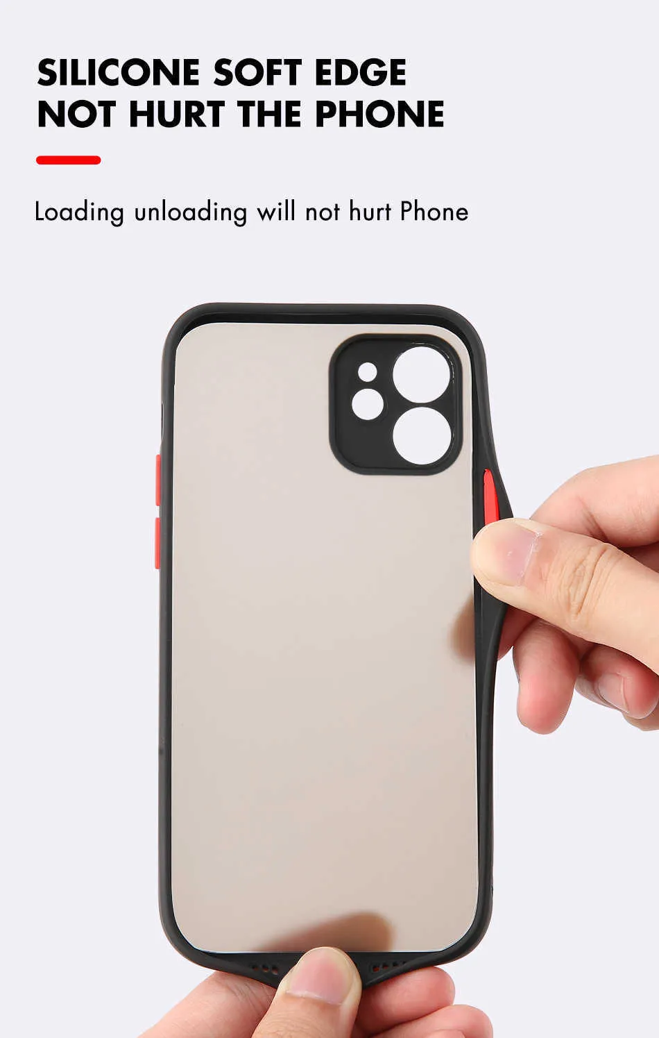 Square Frosted Phone Cases For iPhone 13 Pro Max PC+TPU Skin Feeling Camera Lens Protect Shockproof Bumper Cover Compatible with Apple Mobile 12 11 XS XR X 7 8