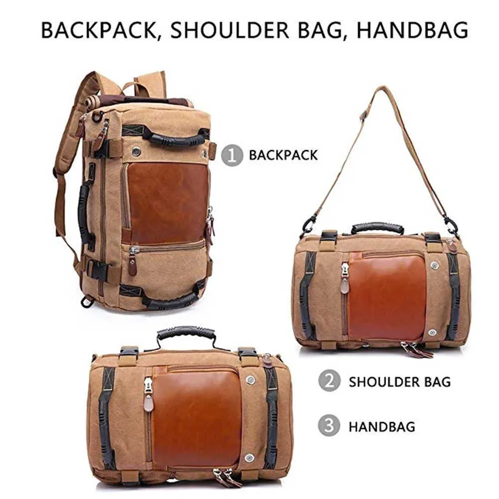 Kaka vintage canvas reizen backpack mannen vrouwen grote capaciteit bagage schoudertassen rugzakken mannelijke waterdichte rugzak bag pack 2102579