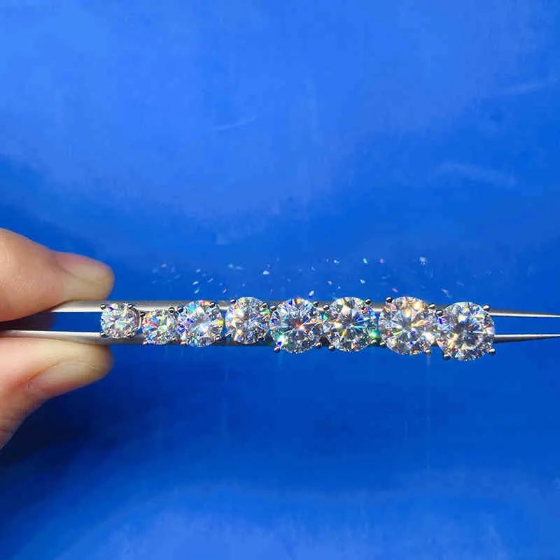 BOEYCJR S925 classique 4 broches 05115ct F couleur Moissanite VVS bijoux fins boucle d'oreille en diamant avec certificat pour Women3590488