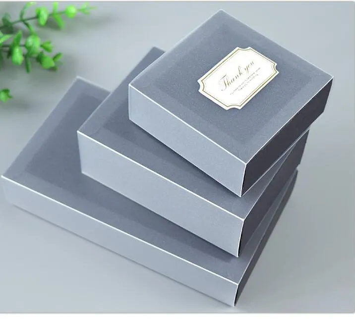 Envoltório de presente inteiro fosco capa de pvc kraft caixas de gaveta de papel caixa diy para embalagem de festa de casamento244c