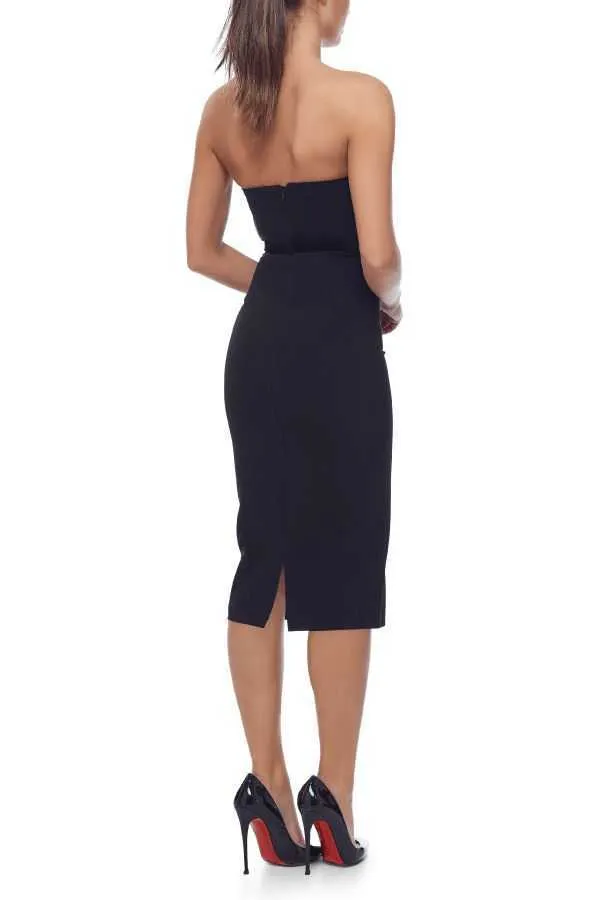 Ocstrade Black Bandage Dress Vestido Woman Sexy Strapless Mini Bodycon Celebrity Club Evening Party es 210527