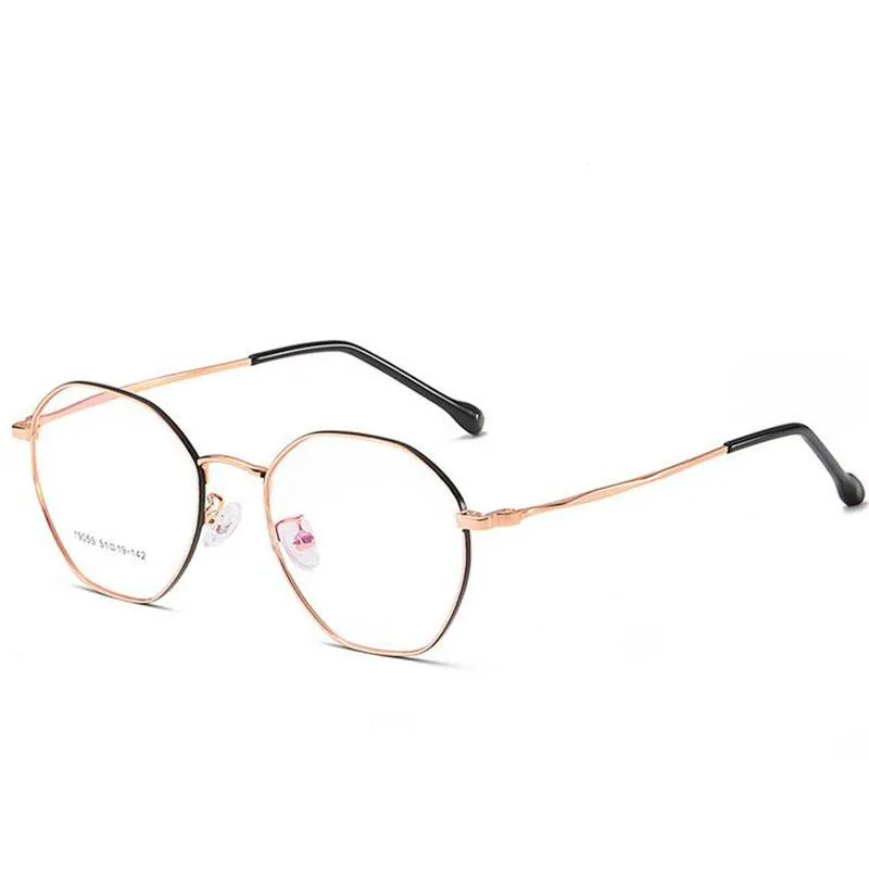 -0 5 -0 75 bis -4 0 Edelstahl kurzsichtiger Gläser Frauen Männer Metall Polygon verschreibungspflichtige Brille 1 0 1 5 4 0 Sonnenbrille 184s